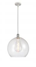 Innovations Lighting 516-1S-WPC-G124-14-LED - Athens - 1 Light - 14 inch - White Polished Chrome - Pendant