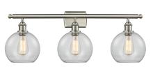 Innovations Lighting 516-3W-SN-G122C-8CL - Athens - 3 Light - 28 inch - Brushed Satin Nickel - Bath Vanity Light