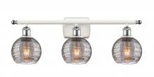 Innovations Lighting 516-3W-WPC-G1213-6SM - Athens Deco Swirl - 3 Light - 26 inch - White Polished Chrome - Bath Vanity Light