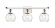 Innovations Lighting 516-3W-WPC-G124-6 - Athens - 3 Light - 26 inch - White Polished Chrome - Bath Vanity Light