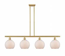 Innovations Lighting 516-4I-SG-G121-8CSN-LED - Farmhouse Chicken Wire - 4 Light - 48 inch - Satin Gold - Cord hung - Island Light