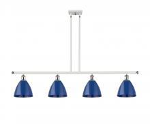 Innovations Lighting 516-4I-WPC-MBD-75-BL-LED - Plymouth - 4 Light - 48 inch - White Polished Chrome - Cord hung - Island Light