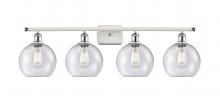 Innovations Lighting 516-4W-WPC-G124-8 - Athens - 4 Light - 38 inch - White Polished Chrome - Bath Vanity Light