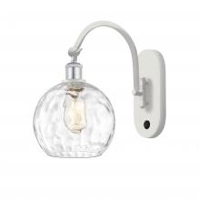 Innovations Lighting 518-1W-WPC-G1215-8 - Athens Water Glass - 1 Light - 8 inch - White Polished Chrome - Sconce