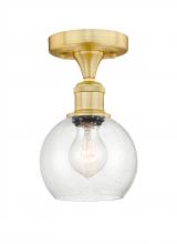 Innovations Lighting 616-1F-SG-G124-6 - Athens - 1 Light - 6 inch - Satin Gold - Semi-Flush Mount