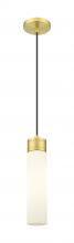  617-1P-SG-G617-11SWH - Boreas - 1 Light - 3 inch - Satin Gold - Cord Hung - Mini Pendant