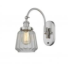 Innovations Lighting 918-1W-SN-G142-LED - Chatham - 1 Light - 7 inch - Brushed Satin Nickel - Sconce