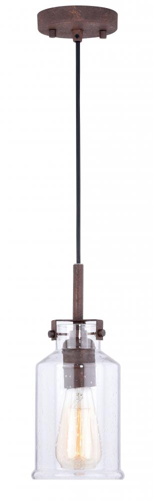 Milone 5-in Mini Pendant Textured Rustic Bronze