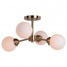 Vaxcel International C0268 - Orbit 20-in. Semi Flush Ceiling Light Muted Brass