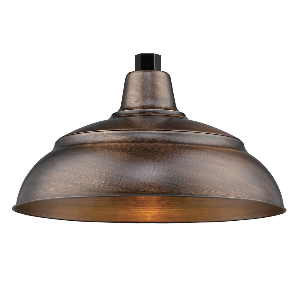 R Series 1-Light Warehouse Shade Natural Copper