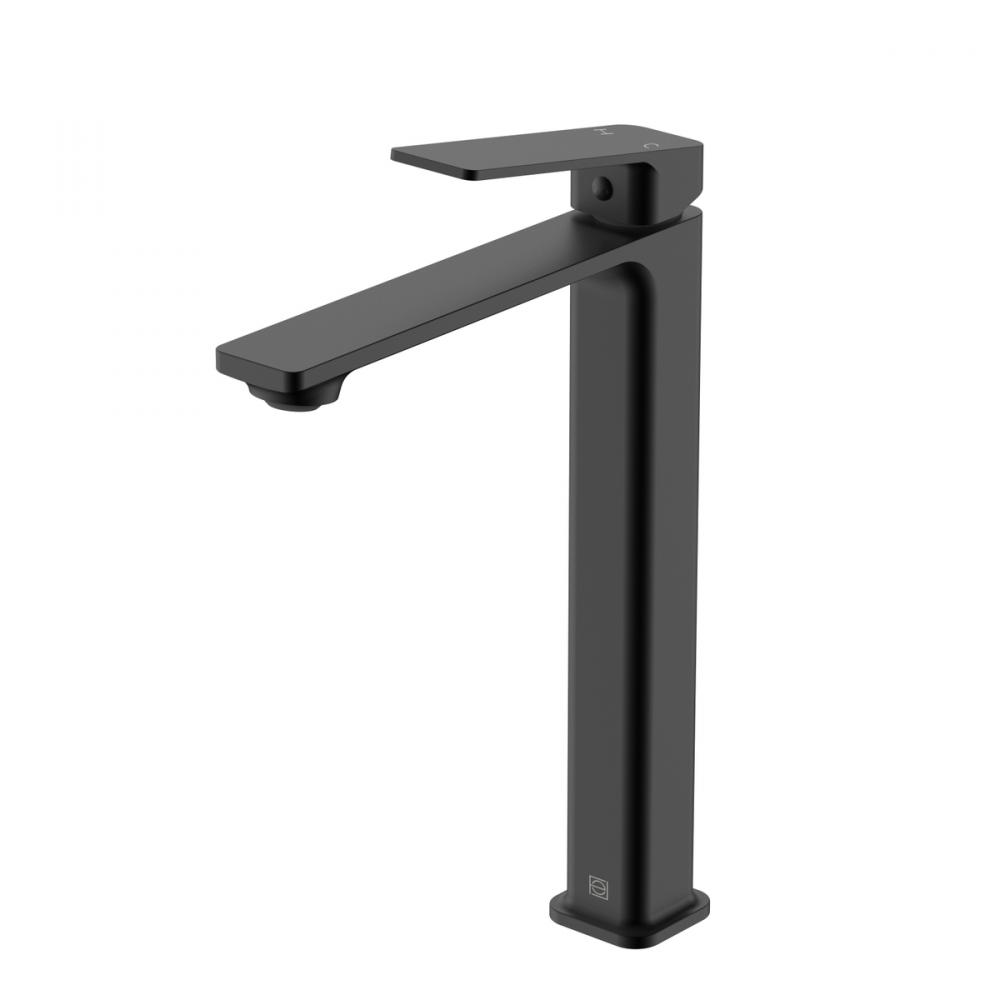 Lena Single Hole Single Handle Bathroom Faucet in Matte Black