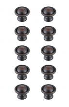 Elegant KB2008-ORB-10PK - Kadea 1.2" Diameter Oil-rubbed Bronze Mushroom Knob Multipack (Set of 10)