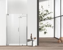  SD404-4872BNK - Semi-frameless Hinged Shower Door 48x72 Brushed Nickel