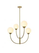 Elegant LD814D30SG - Nyomi 30 Inch Chandelier in Satin Gold