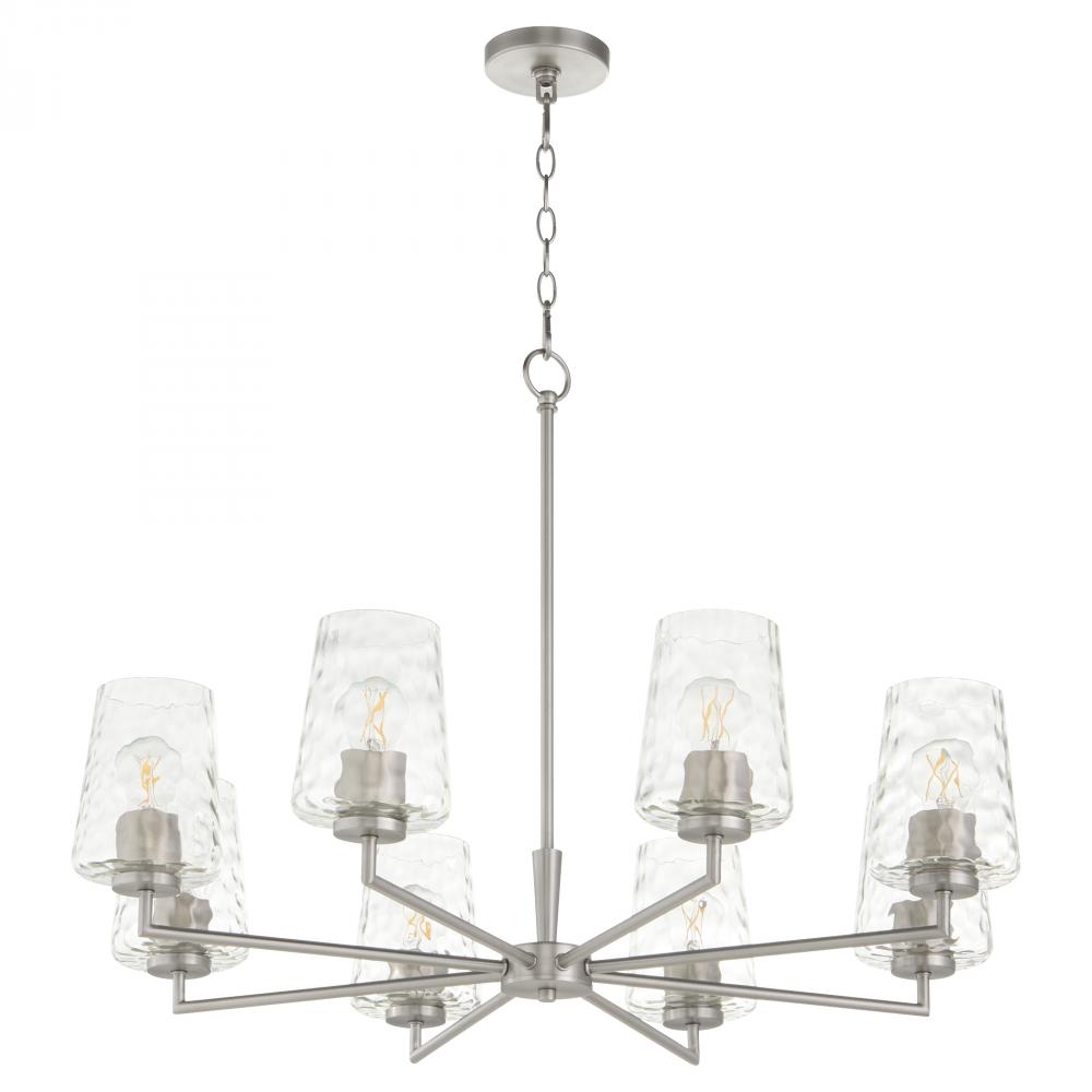 Goodwin 8 Light Chandelier, Satin Nickel