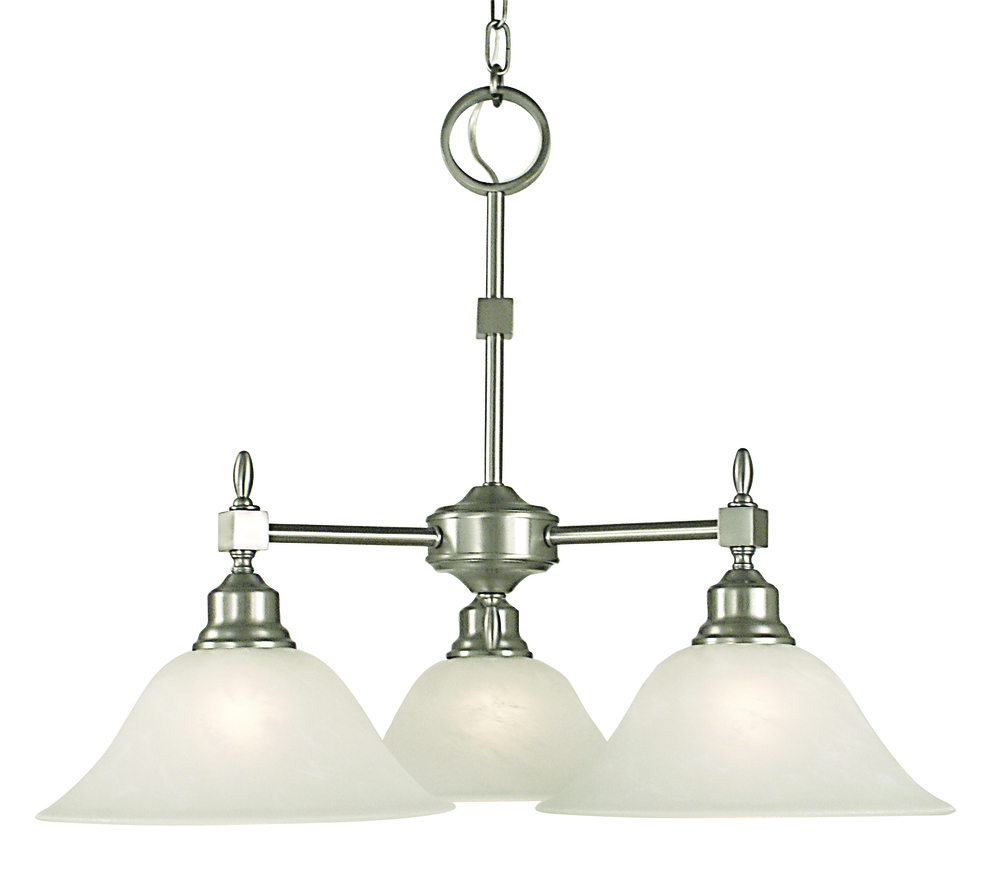 3-Light Antique Brass Taylor Dinette Chandelier