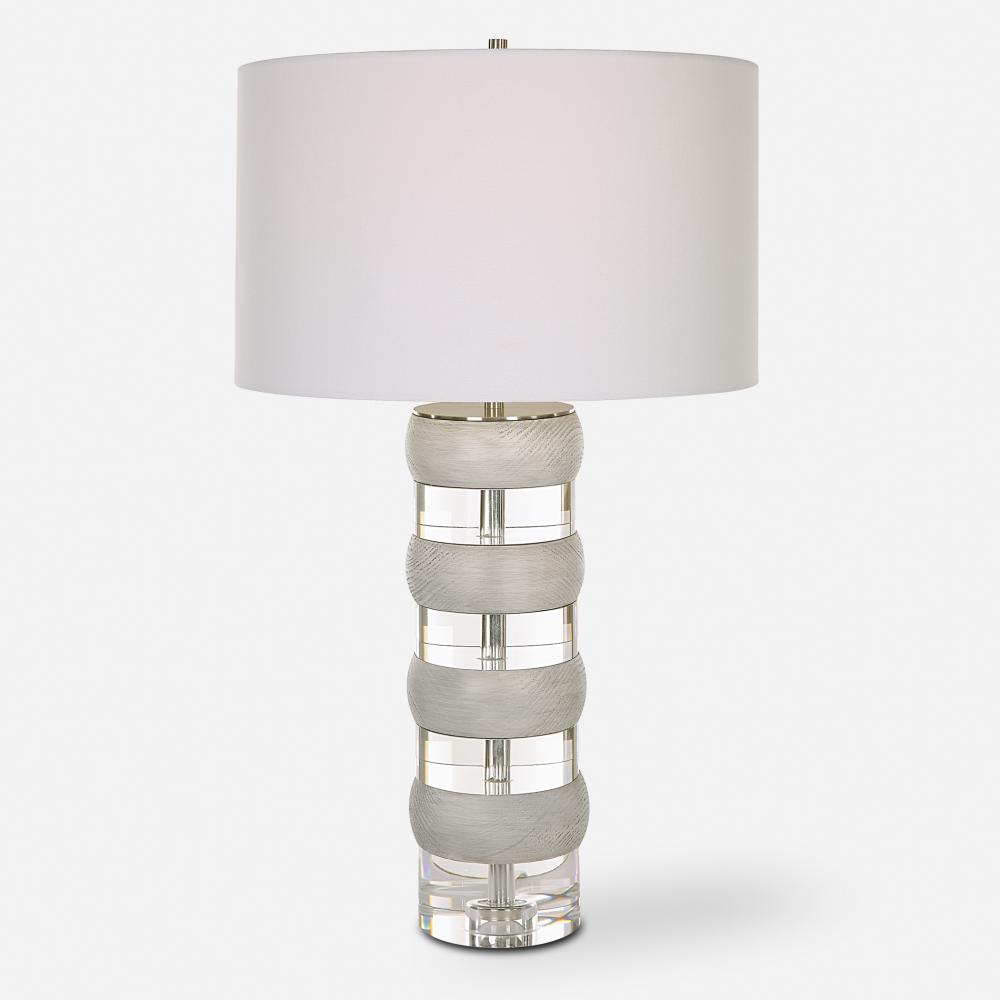 Band Together Crystal & Wood Table Lamp