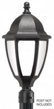 Wave Lighting S11TF-BK - EVERSTONE POST LANTERN BLACKSTONE W/FROSTED LENS